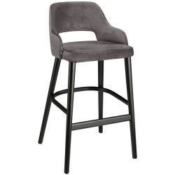 Vega, VEGA Barstuhl Tonda; 53x62x103 cm (BxTxH); Sitz taupe, Gestell schwarz