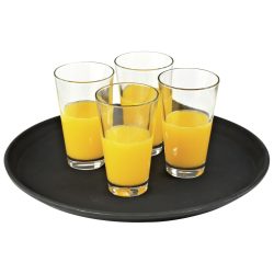 PULSIVA Serviertablett  Platter rund; 36 cm (Ø); schwarz; rund