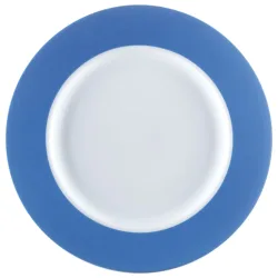 PULSIVA Teller Multi-Color flach; 25.3x2.3 cm (ØxH); weiss/blau; rund; 6 Stück / Pack