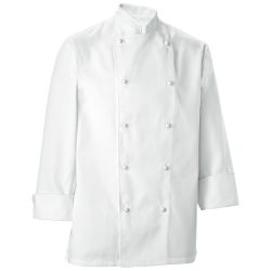 PULSIVA Herrenkochjacke Paolo Langarm; Kleidergrösse 44; weiss