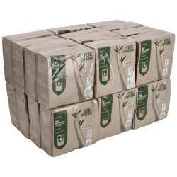 GARCIA DE POU Spar-Pack Serviette Ecolabel 1/4 Falz; 39x39 cm (BxL); natur; 1200 Stück / Pack