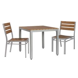PULSIVA Outdoor-Sitzgruppe Resistance 3-tlg.; grau/braun