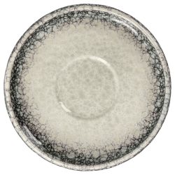 VEGA Espresso-Untertasse Nagoya; 12.5x1.5 cm (ØxH); weiss/grau; 6 Stück / Pack