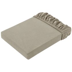 ERWIN M. Spannbettlaken Elastik-Jersey mit Rundumgummi; 180-200x200-220 cm (BxL); taupe