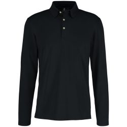 JOBELINE Herren Poloshirt Malme Langarm; Kleidergrösse M; schwarz