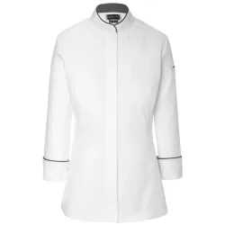 JOBELINE Damenkochjacke Professional; Kleidergrösse 56; weiss/grau