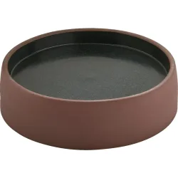 Playground Teller flach/tief 2in1; 16x4.5 cm (ØxH); braun/schwarz; rund