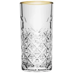 Pasabahçe Longdrinkglas Timeless; 295 ml, 6.7x14.3 cm (ØxH); transparent/gold; 4 Stück / Pack