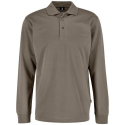 JOBELINE Herren Poloshirt Fly Langarm; Kleidergrösse M; taupe