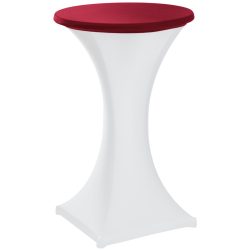 ERWIN M. Tischplattenüberzug Stehtisch Grace; 80 cm (Ø); bordeaux; rund