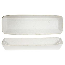 Churchill Buffetschale Stonecast Hints Barley White rechteckig; 3000 ml, 53x16x6.2 cm (LxBxH); weiss/braun; rechteckig; 2 Stück / Pack
