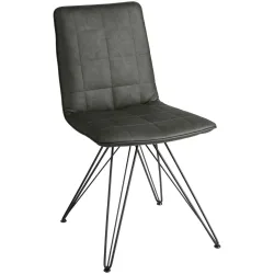 VEGA Schalenstuhl Milaria Kunstleder, Gestell Metall; 60x51x88.5 cm (BxTxH); Sitz anthrazit, Gestell schwarz; 2 Set / Pack