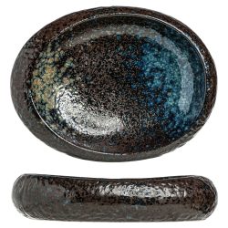 Cosy & Trendy Schale Black yoru oval; 400 ml, 23x17.5x5.5 cm (LxBxH); schwarz/blau