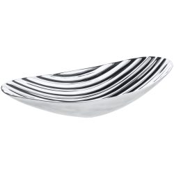 Deko-Schale Brankia; 53x24x12 cm (LxBxH); silber