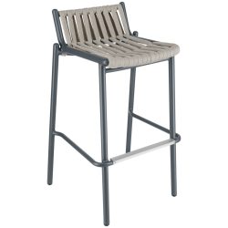 Vega, VEGA Outdoor-Barstuhl Lumaro; 40x42x90 cm (BxTxH); Sitz taupe, Gestell anthrazit; 2 Stück / Pack