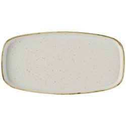 Churchill Platte Stonecast Barley White mit Steilrand; 30x15.4x2 cm (LxBxH); weiss/braun; rechteckig; 6 Stück / Pack