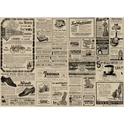 GARCIA DE POU Papiertischset Menulo; 31x43 cm (BxL); schwarz/natur; 500 Stück / Pack