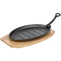 PULSIVA Servierpfanne Basic oval; 27x17.5 cm (LxB); schwarz; oval