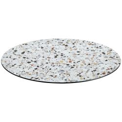 VEGA Outdoor Tischplatte Lift rund; 60 cm (Ø); terrazzo; rund