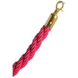 VEGA Absperrkordel Vesara mit goldenen Karabinerhaken (Messing); 153x3.2 cm (LxØ); rot; 2 Stück / Pack