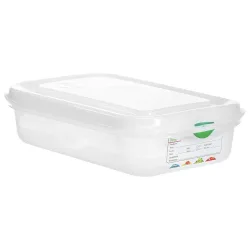 Denox GN-Kunststoffbehälter Dena 1/4; GN 1/4, 1800 ml, 26.5x16.2x6.5 cm (LxBxT); weiss; 6 Stück / Pack