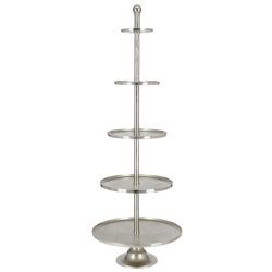 VEGA Etagere Edita; 60x170 cm (ØxH); silber