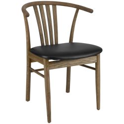 VEGA Holzstuhl Olmaro; 44x43x80 cm (BxTxH); Sitz schwarz, Gestell natur; 2 Stück / Pack