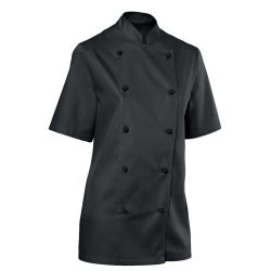 PULSIVA Damenkochjacke Pauline Halbarm; Kleidergrösse 36; schwarz