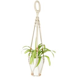 Blumenampel Natsuki; 90x10 cm (LxB); cremeweiss/braun