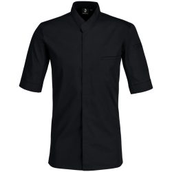 JOBELINE Herren Kochjacke Marco Kurzarm; Kleidergrösse 60; schwarz