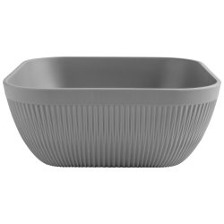 VEGA Schale Kanas quadratisch mit Relief; 3600 ml, 25x25x10 cm (LxBxH); grau; quadratisch