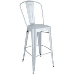 PULSIVA, PULSIVA Barstuhl Ferano im Industriedesign; 45.5x54.5x118.4 cm (BxTxH); silber; 2 Stück / Pack