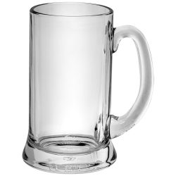 Borgonovo Bierkrug  Icon mit Eichstrich; 660 ml, 8.5x16.2 cm (ØxH); transparent; 0.5 l Eichstrich, 6 Stück / Pack