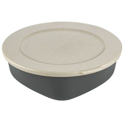 koziol Mehrwegbehälter Connect Box; 1300 ml, 21.3x20.7x7.1 cm (LxBxH); grau; rund; 2 Stück / Pack