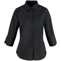 JOBELINE Damen Bluse Porter Dreiviertelarm; Kleidergrösse 38; schwarz
