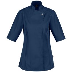 JOBELINE Damen Kochjacke Carter Kurzarm; Kleidergrösse 46; navy