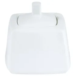 PULSIVA Zuckerdose Jazz; 350 ml, 9.8x9.8x9.8 cm (LxBxH); weiss; quadratisch; 4 Stück / Pack