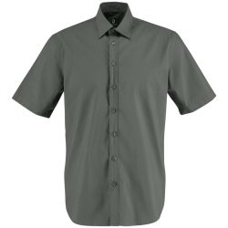 JOBELINE Herren Hemd Porter Kurzarm; Kleidergrösse 37/38; dunkelgrau