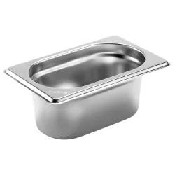 PULSIVA GN-Behälter 1/9 Basic; GN 1/9, 600 ml, 17.6x10.8x6.5 cm (LxBxT); silber