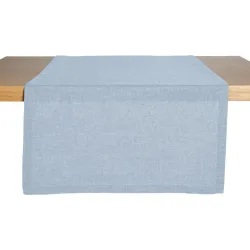 ERWIN M. Tischläufer Nova; 40x130 cm (BxL); rauchblau; rechteckig