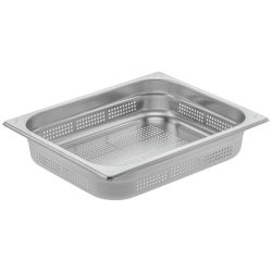 VEGA GN-Behälter Premium gelocht 1/2; GN 1/2, 4000 ml, 32.5x26.5x6.5 cm (LxBxT); silber