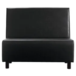 VEGA Polsterbank Medley 2-Sitzer; 118x62x102 cm (BxTxH); Sitz schwarz, Gestell buche wenge