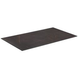 VEGA Outdoor Tischplatte Lift rechteckig; 130x80 cm (LxB); schwarz/braun; rechteckig