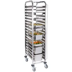 PULSIVA Transportwagen GN 18; 38x55x176.5 cm (BxTxH); silber