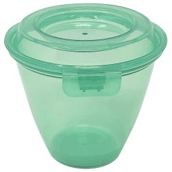 Contacto Mehrweg-Menübecher Eco-Takeout mit Klappdeckel 175 ml; 175 ml, 9x7.8 cm (ØxH); grün; rund; 12 Stück / Pack