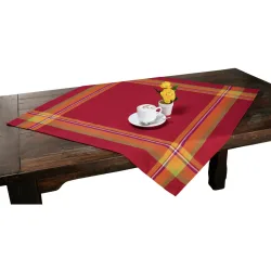 PULSIVA Mitteldecke Abendrot; 85x85 cm (BxL); bordeaux/orange; rechteckig