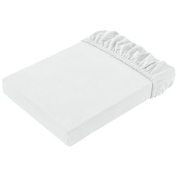 ERWIN M. Spannbettlaken Elastik-Jersey mit Rundumgummi; 90-100x200-220 cm (BxL); weiss