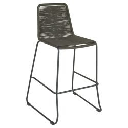 VEGA Outdoor Barstuhl Filea; 62x60x108 cm (BxTxH); Sitz anthrazit, Gestell schwarz; 2 Stück / Pack