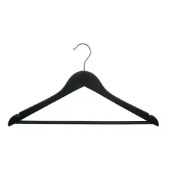 PULSIVA Hotel Kleiderbügel Colgado; 44.5x23 cm (LxH); schwarz; 12 Stück / Pack