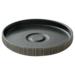 Playground Untertasse Nara Relief; 15x2.5 cm (ØxH); schwarz/weiss; rund; 6 Stück / Pack
